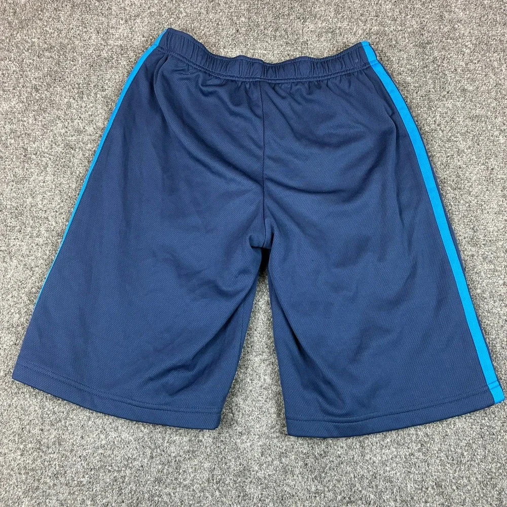 Old Navy Active Boys Navy Blue Mesh Athletic Shorts Side Stripe XL 14-16 Regular